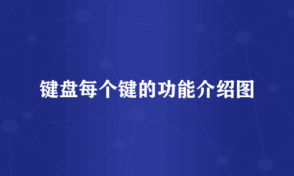 键盘每个键的功能介绍图
