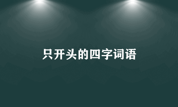 只开头的四字词语