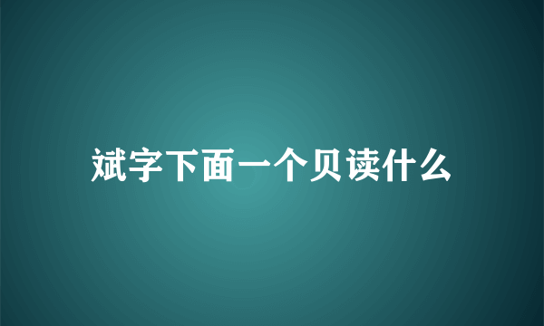 斌字下面一个贝读什么