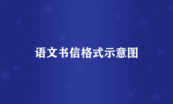 语文书信格式示意图