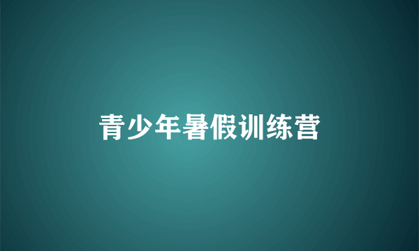 青少年暑假训练营