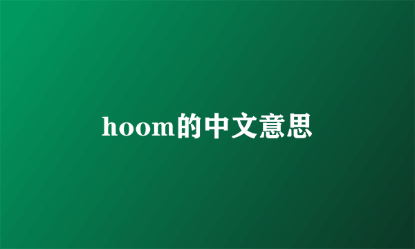 hoom的中文意思