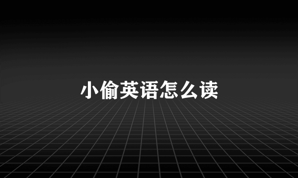 小偷英语怎么读