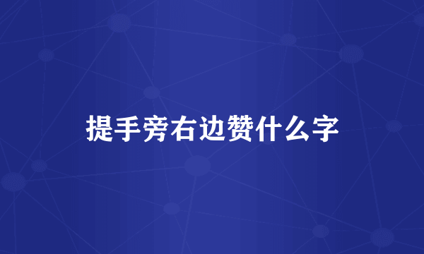 提手旁右边赞什么字