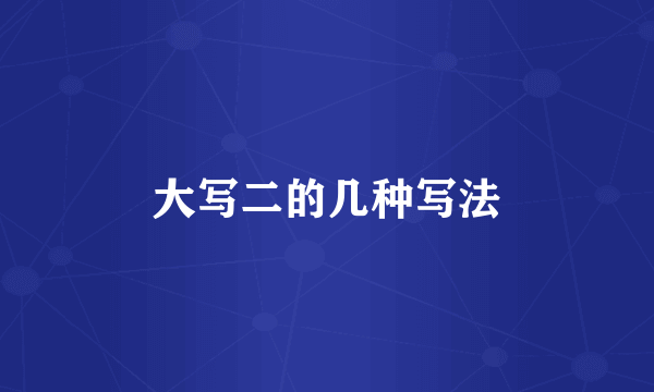 大写二的几种写法