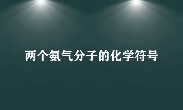 两个氨气分子的化学符号
