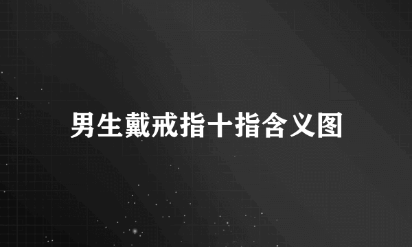男生戴戒指十指含义图