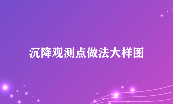 沉降观测点做法大样图