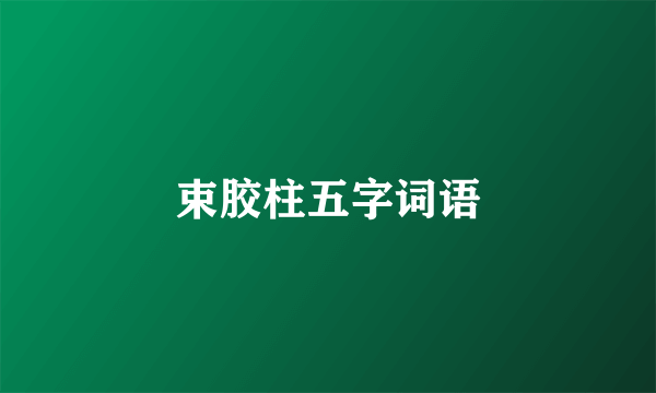 束胶柱五字词语