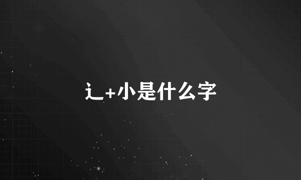 辶+小是什么字