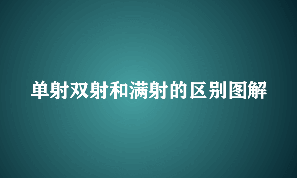 单射双射和满射的区别图解