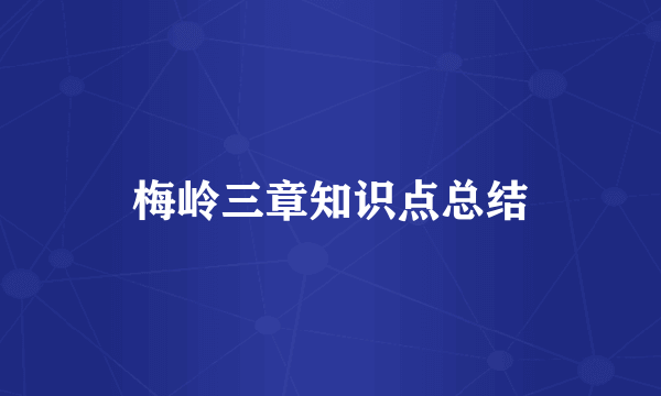 梅岭三章知识点总结