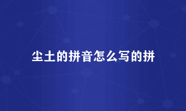 尘土的拼音怎么写的拼