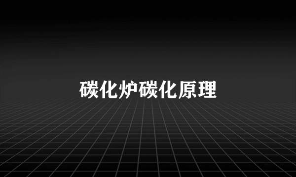 碳化炉碳化原理