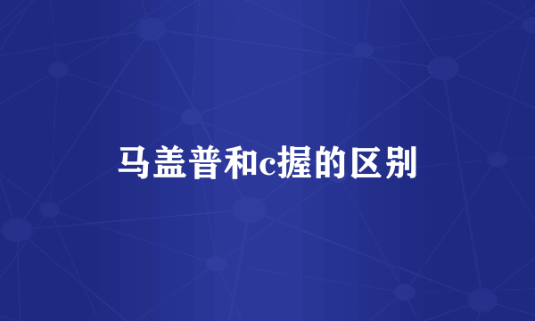 马盖普和c握的区别