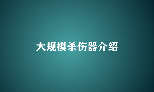 大规模杀伤器介绍