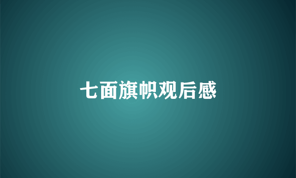 七面旗帜观后感