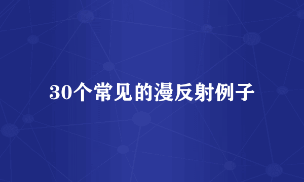 30个常见的漫反射例子