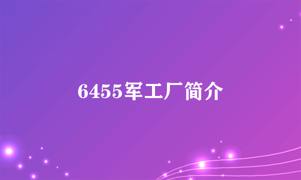 6455军工厂简介