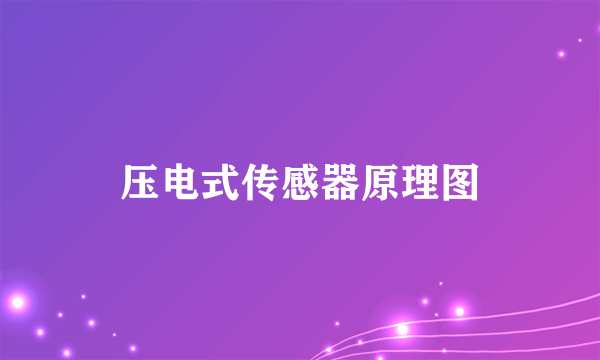 压电式传感器原理图