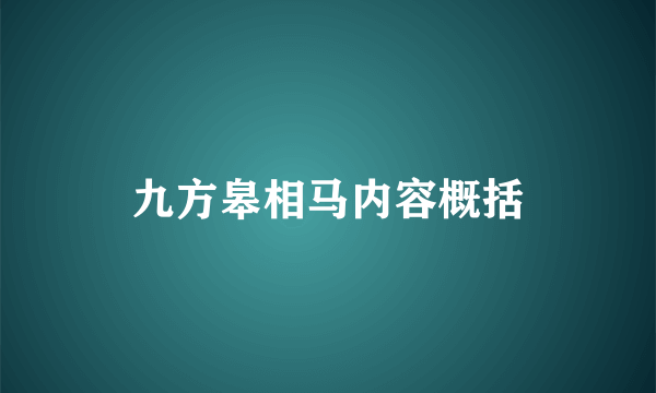 九方皋相马内容概括