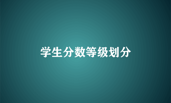 学生分数等级划分
