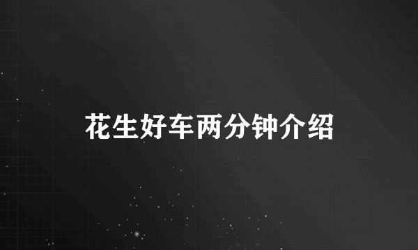 花生好车两分钟介绍