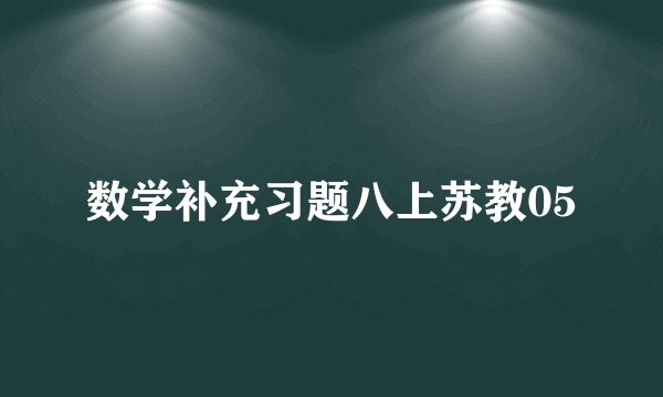 数学补充习题八上苏教05