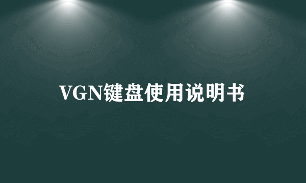 VGN键盘使用说明书