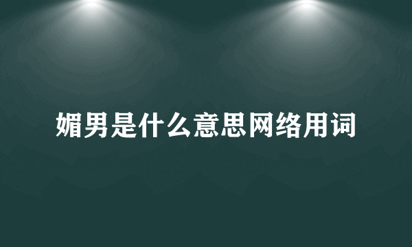 媚男是什么意思网络用词