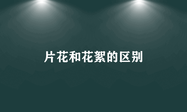 片花和花絮的区别