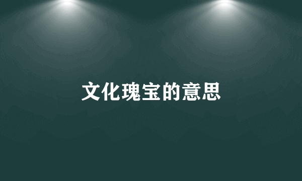 文化瑰宝的意思