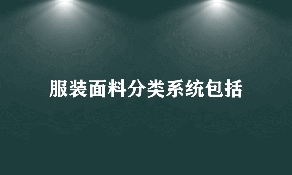 服装面料分类系统包括