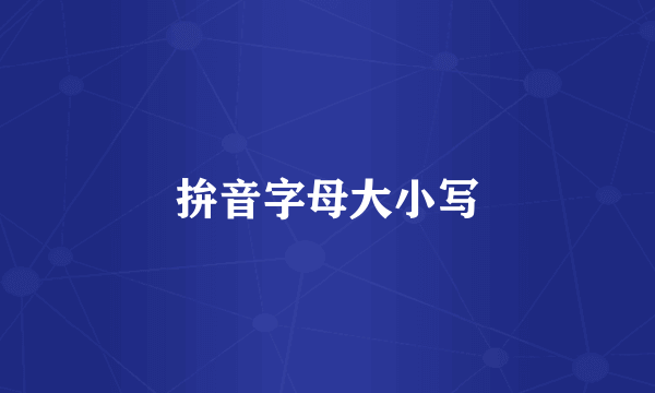 拚音字母大小写
