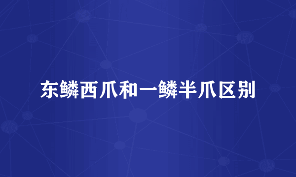 东鳞西爪和一鳞半爪区别