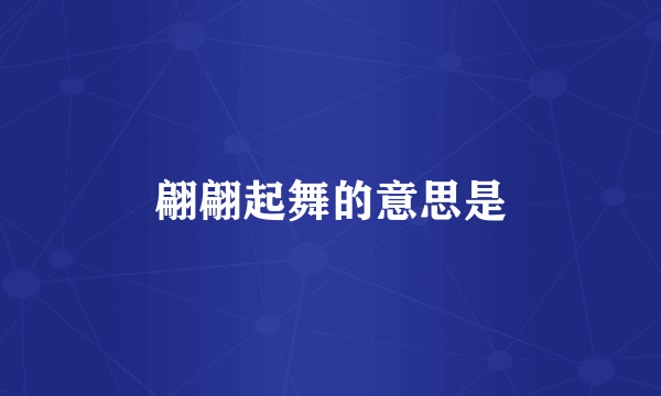翩翩起舞的意思是