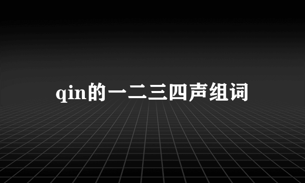 qin的一二三四声组词