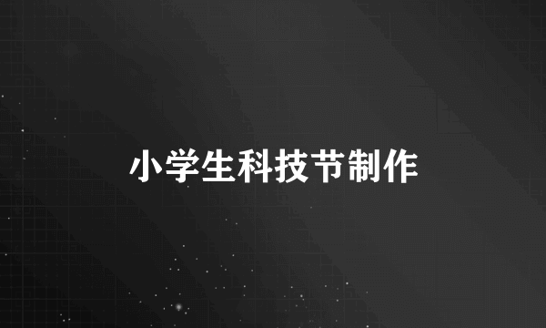 小学生科技节制作