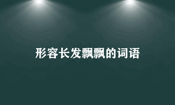 形容长发飘飘的词语
