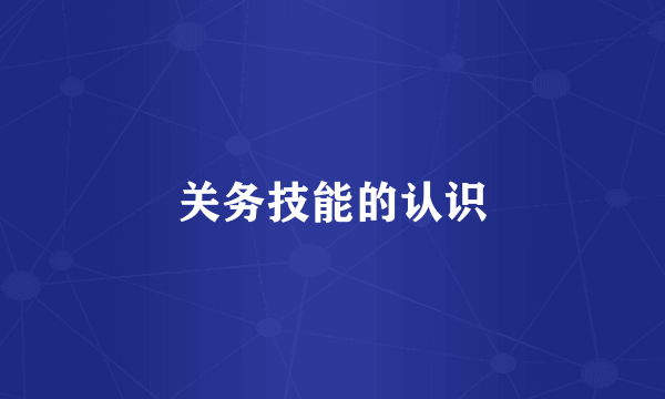 关务技能的认识