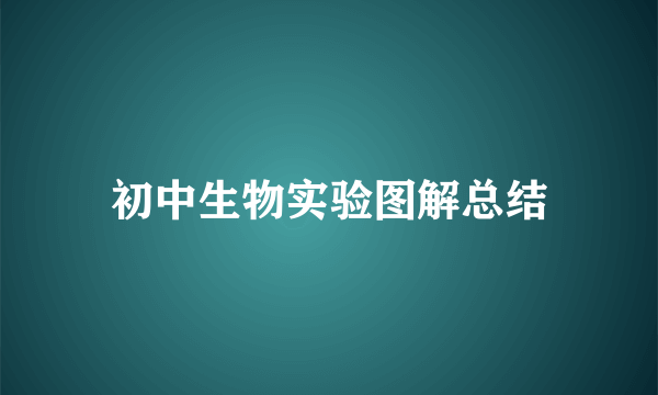 初中生物实验图解总结