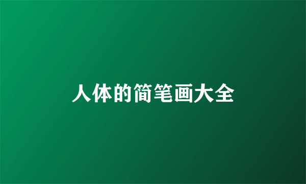 人体的简笔画大全