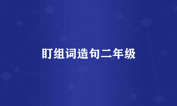 盯组词造句二年级