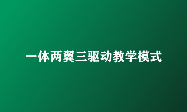 一体两翼三驱动教学模式