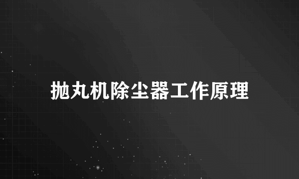 抛丸机除尘器工作原理