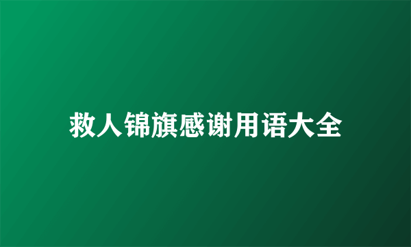 救人锦旗感谢用语大全
