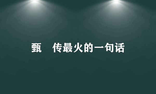 甄嬛传最火的一句话