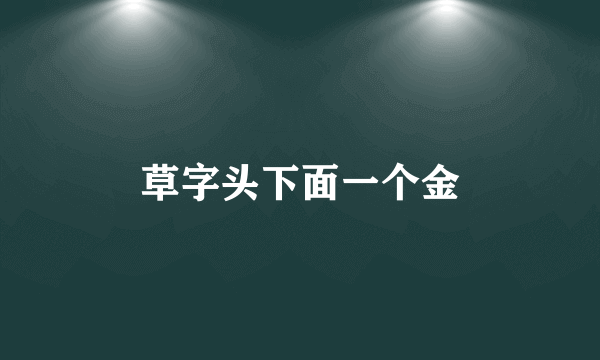 草字头下面一个金