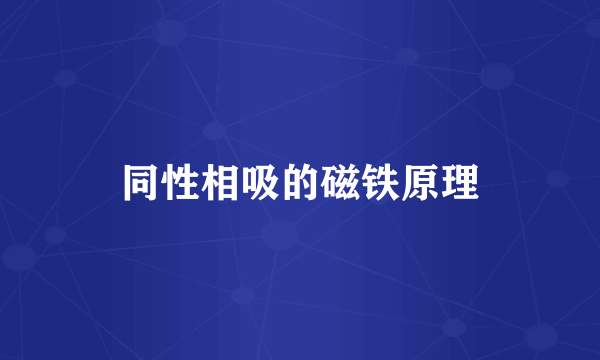 同性相吸的磁铁原理