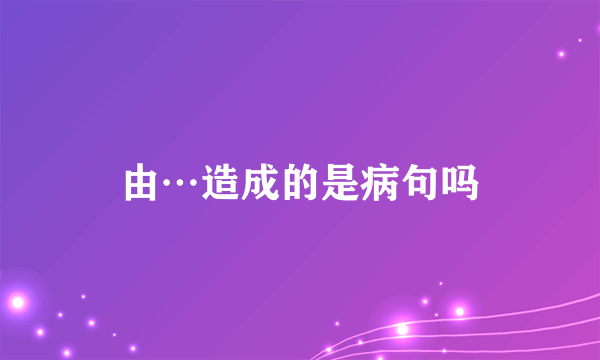 由…造成的是病句吗
